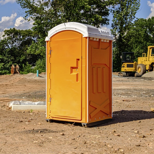 how often are the portable restrooms cleaned and serviced during a rental period in Flemington GA